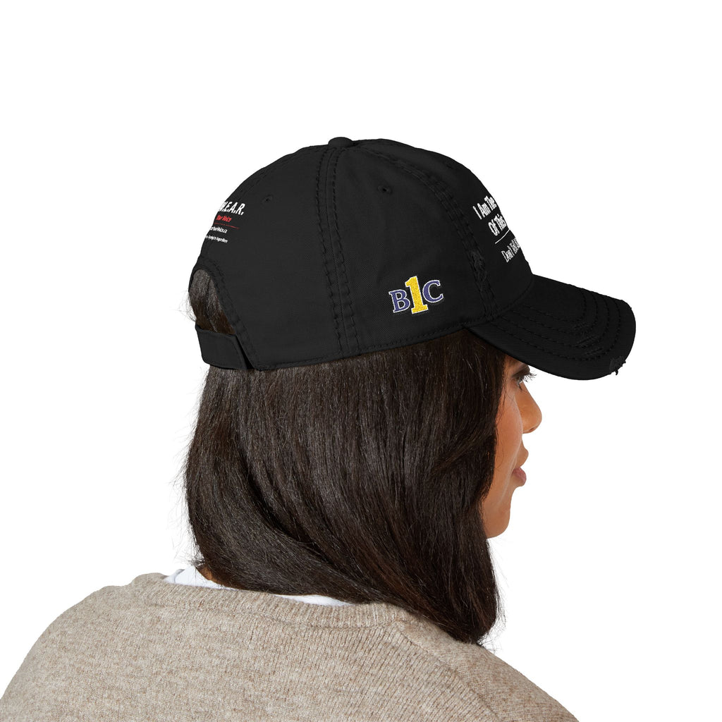 Distressed Embroidered Dad Hat — I Am The Backbone Of This Province - view 9