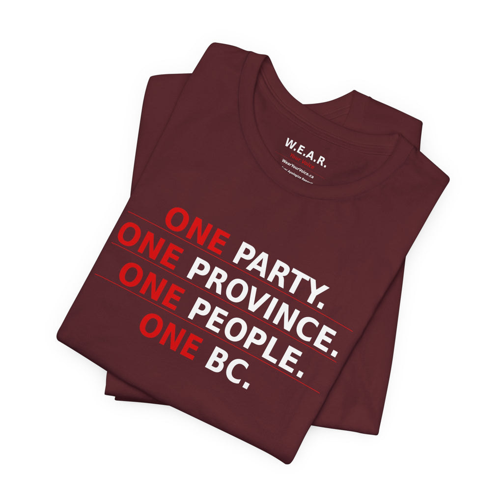 dark - One Party, One Province, One People, One BC / Only One Party Has The Backbone To Say It
