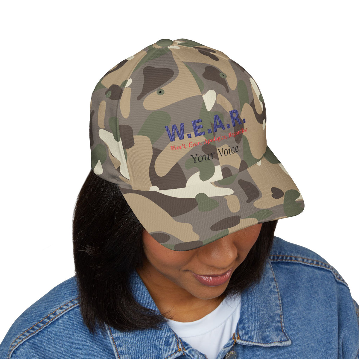 W.E.A.R. Your Voice - Structured cap-Embroidered-Flex fit