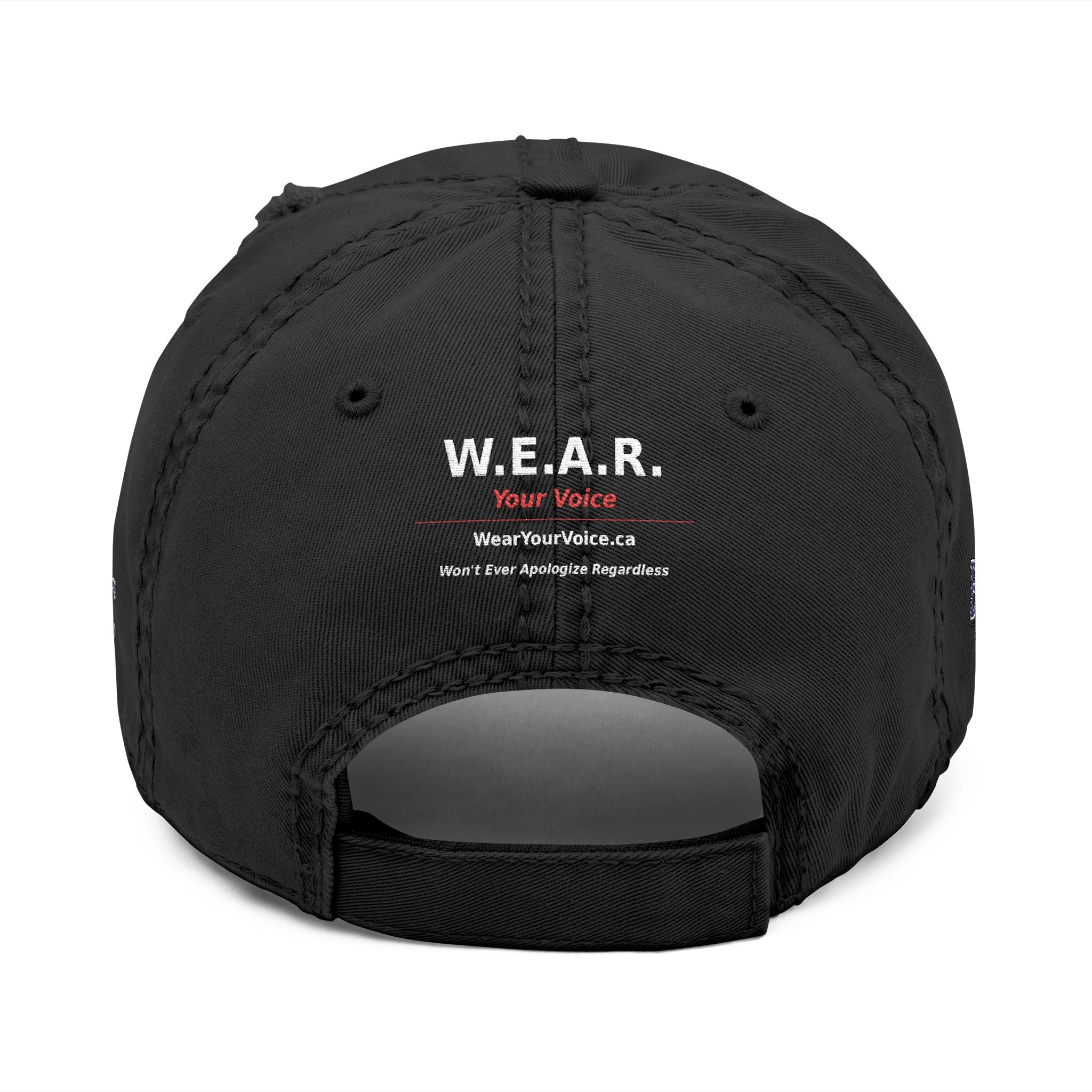 Distressed Embroidered Dad Hat — I Am The Backbone Of This Province - view 7