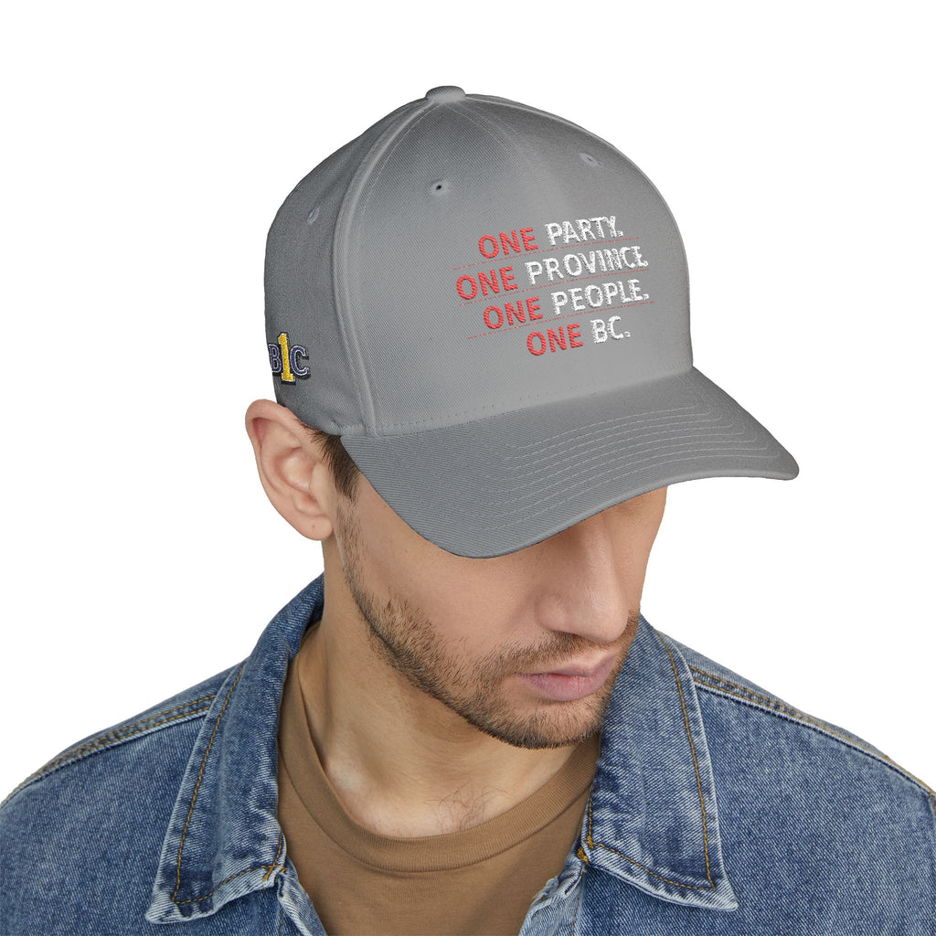 One Party, One Province, One People, One BC - Structured cap-Embroidered-Flex fit