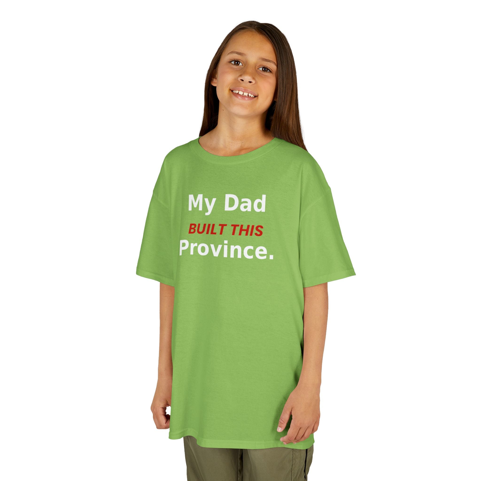 Kids Tee — My Dad Built This Province