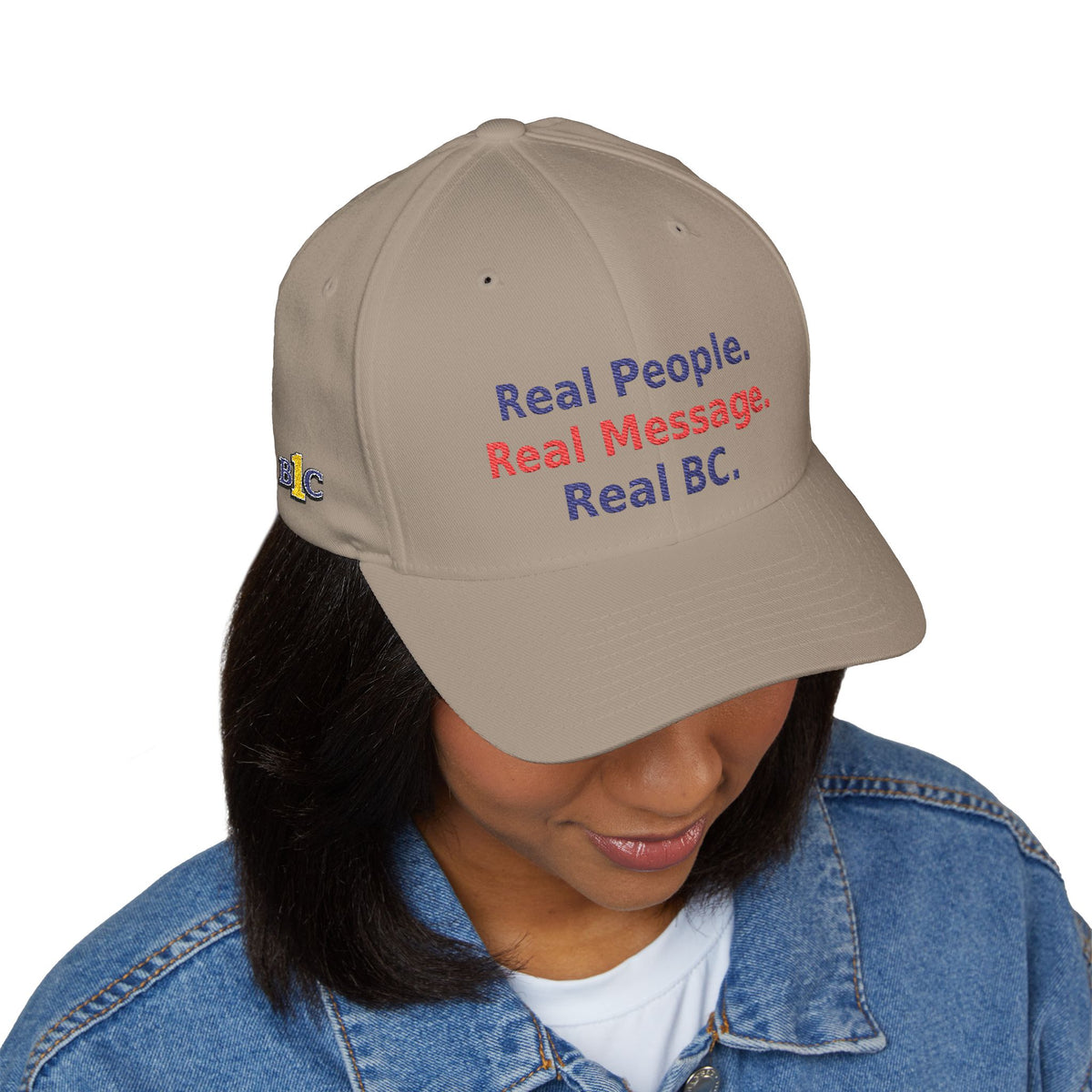 Real People. Real Message. Real BC.- Structured cap-Embroidered-Flex fit