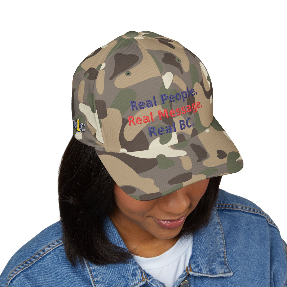 Real People. Real Message. Real BC.- Structured cap-Embroidered-Flex fit