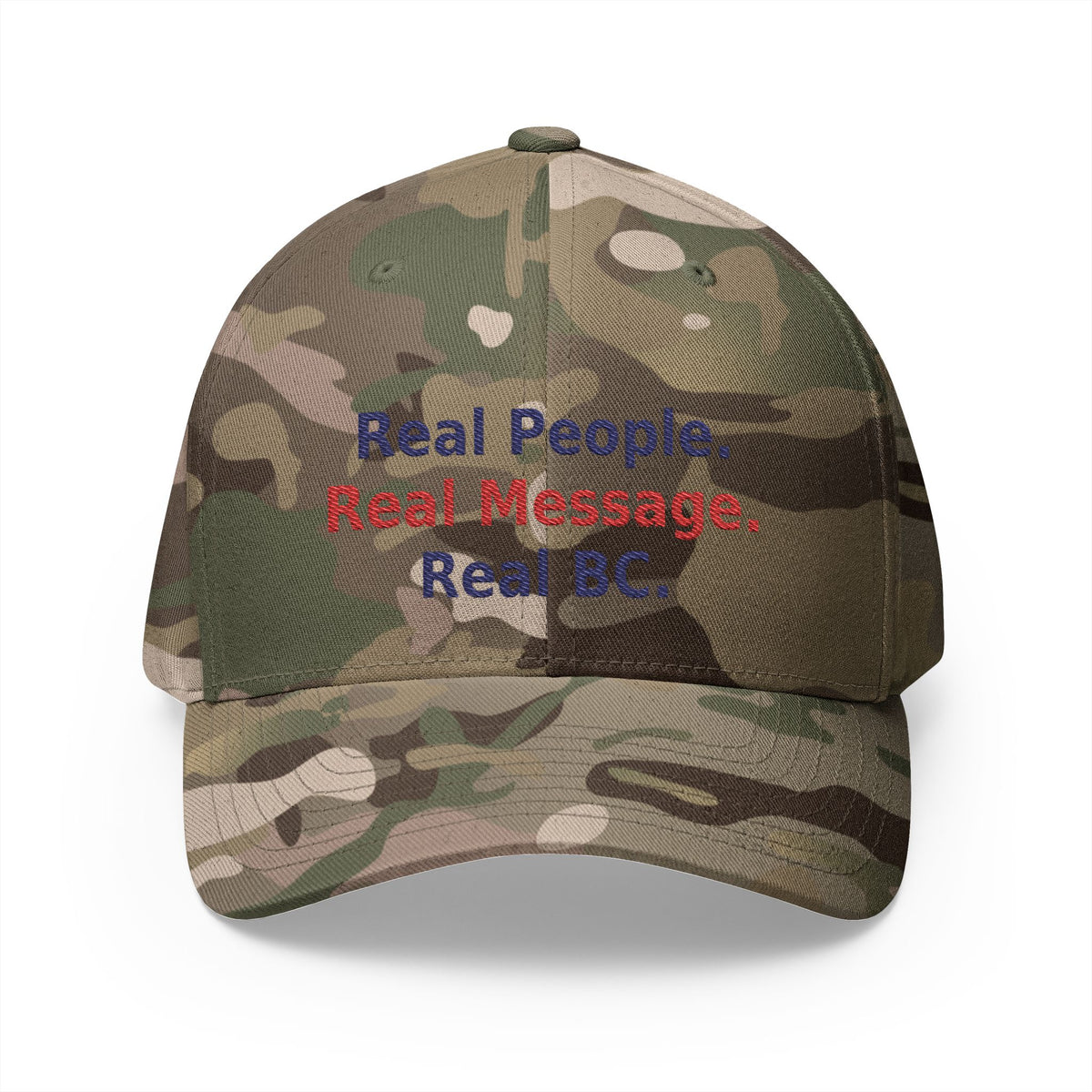 Real People. Real Message. Real BC.- Structured cap-Embroidered-Flex fit