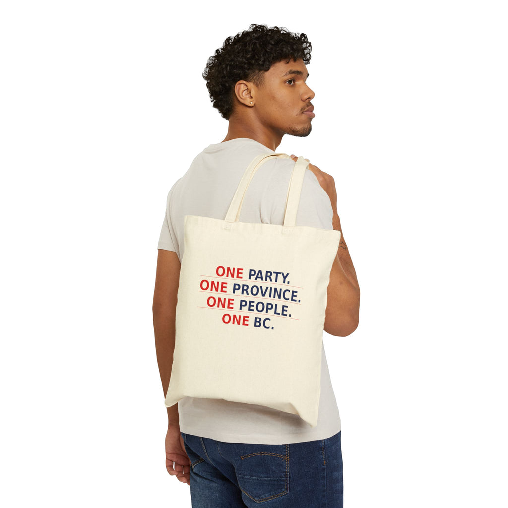 Canvas Tote Bag — W.E.A.R. Your Voice/ One Party, One Province One People One BC - view 4