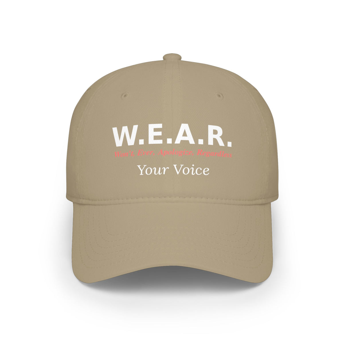W.E.A.R Your Voice - Baseball cap-Embroidered-Velcro strap