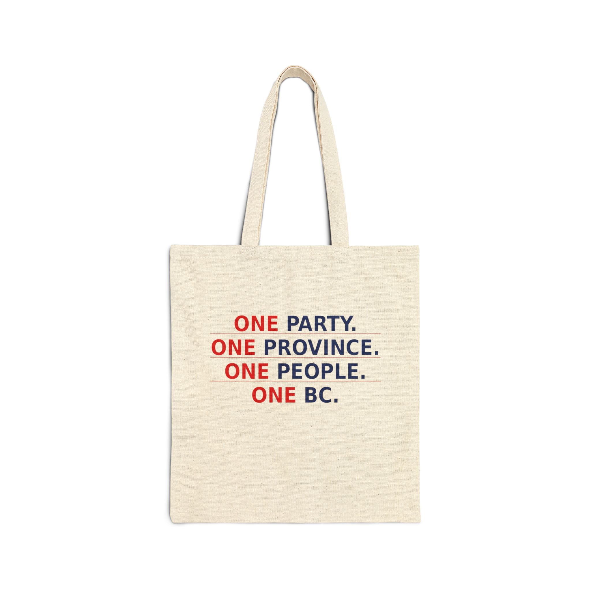 Canvas Tote Bag — W.E.A.R. Your Voice/ One Party, One Province One People One BC - view 2
